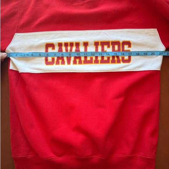 Vintage Cavaliers Fan Cloth Sweatshirt Red/White Stripe M RN156271 EUC - Picture 5 of 8